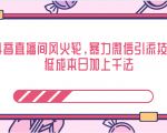 抖音直播间风火轮，暴力微信引流技术，低成本日加上千法-一米创业记