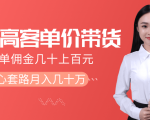 抖音高单价带货项目，一单佣金几十上百元，核心套路月入几十万（共3节）-一米创业记