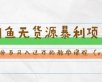 斜杠蜻蜓·闲鱼无货源暴利项目：让你百分百月入过万的教学课程（v1-v5班）-一米创业记