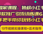 狼叔小红书爆款推广引流训练课6.0，手把手带你玩转小红书-一米创业记
