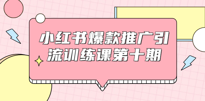 小红书爆款推广引流训练课第十期，手把手带你玩转小红书，轻松月入过万-一米创业记
