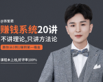 苏笙君的赚钱系统20课 教你从0到1赚到你的第一桶金（不讲理论，只讲方法论）-一米创业记
