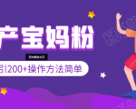 引200+预产期宝妈，从预产期到K12教育持续转化，操作方法简单-一米创业记