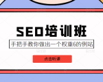 SEO培训班课程，手把手教你做出一个权重6的例站，价值8000元-一米创业记