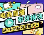 大鹏·电商直播带货课，系统学习直播带货各环节技巧和套路-一米创业记