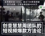 创壹慧慧周短视频爆款方法论，让你快速入门、少走弯路、节省试错成本-一米创业记