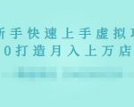 2022年虚拟项目实战指南，新手从0打造月入上万店铺-一米创业记