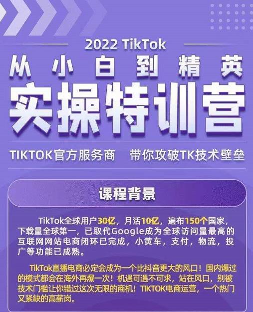 Seven漆·2022Tiktok从小白到精英实操特训营，带你掌握Tiktok账号运营-一米创业记