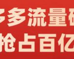 阿杰·拼多多流量破局:如何打黑标，爆款的思路，拼多多流量框架，快速抢占百亿流量-一米创业记