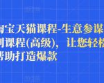 樊剑淘宝天猫课程-生意参谋数据分析系列课程(高级)，让您轻松运营店铺，帮助打造爆款-一米创业记
