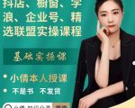 抖店、橱窗、学浪、企业号、精选联盟实操课程，适合新手快速入门-一米创业记