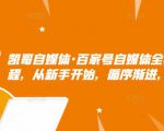凯哥自媒体·百家号自媒体全套实战赚钱教程，从新手开始，循序渐进，系统的讲解-一米创业记