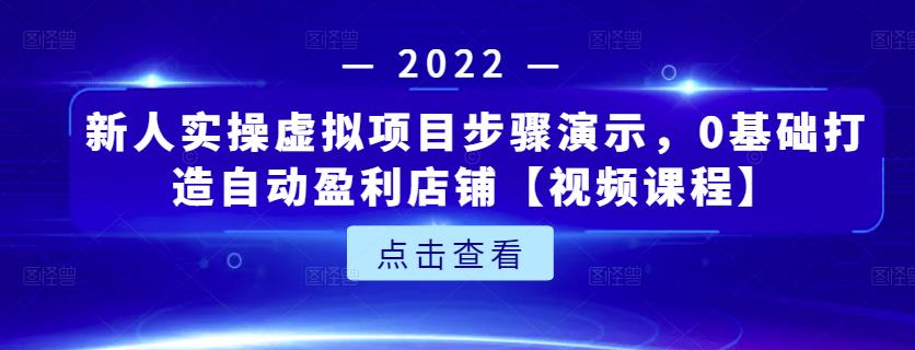 新人实操虚拟项目步骤演示，0基础打造自动盈利店铺【视频课程】-一米创业记
