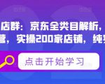 贝千电商店群：京东全类目解析，京东店群专业运营，实操200家店铺，纯实战经验-一米创业记