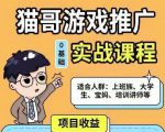 猫哥·游戏推广实战课程，单视频收益达6位数，从0到1成为优质游戏达人-一米创业记