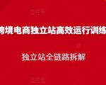 跨境电商独立站高效运行训练营，独立站全链路拆解-一米创业记