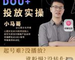 小马哥-Dou+投放实操课，抖加投放，随心推，付费起号逻辑，打破低播放转化-一米创业记