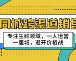 同城跨渠道销售，专注生鲜领域，一人运营一座城，避开价格战-一米创业记