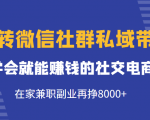 玩转微信社群私域带货，学会就能赚钱的社交电商，在家兼职副业再挣8000+-一米创业记