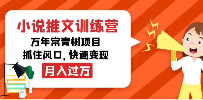 小说推文训练营，万年常青树项目，抓住风口，快速变现月入过万-一米创业记