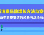 新消费品牌增长方法与案例精华课：20年消费赛道的经验与坑全收录-一米创业记