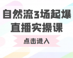 自然流3场起爆直播实操课 双标签交互拉号实战系统课-一米创业记