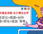 短视频实操全流程-长久博主必学：账号定位+搭建+创作+运营+转化+投放 等等-一米创业记