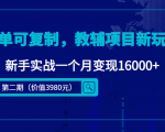 简单可复制，教辅项目新玩法，新手实战一个月变现16000+（第二期）-一米创业记