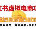 小红书虚拟电商项目：从小白到精英 月收益5000到30000 (视频课程+交付手册)-一米创业记