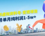 小红书虚拟资料号-变现项目：单号单月纯利润1-5w+实操玩法分享-一米创业记