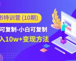 小红书特训营（第10期）低门槛-可复制-小白可复制-独家月入10w+变现方法-一米创业记