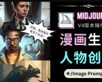 Midjourney V4版本操作教程：2个简单参数，完成漫画生成，人物创建-一米创业记