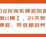 108将淘系爆款陪跑营【第11期】，21天教运营打爆款，帮老板培养运营-一米创业记