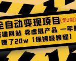 全自动变现项目第2期：搭建网站卖虚拟产品一年躺赚了20w【保姆级教程】-一米创业记