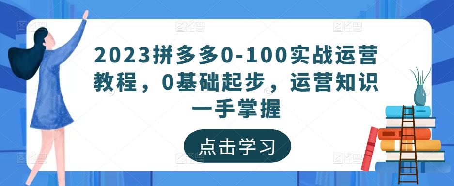 2023拼多多0-100实战运营教程,0基础起步,运营知识一手掌握-一米创业记