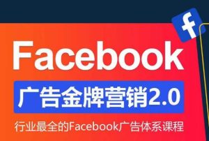 Facebook广告营销体系化教程，Facebook广告金牌营销2.0，行业最全的Facebook广告体系课程-一米创业记