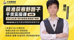 杨光·精准获客野路子，黑科技快速获取精准客户，这也许是全网最低的获客方法了-一米创业记