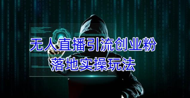 外面收费3980的无人直播引流创业粉落地实操玩法，单日引100+精准创业粉-一米创业记