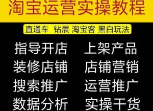 2023淘宝开店教程0基础到高级全套视频网店电商运营培训教学课程-一米创业记