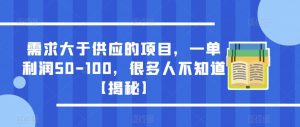 需求大于供应的项目,一单利润50-100,很多人不知道【揭秘】-一米创业记