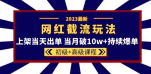 2023网红·同款截流玩法【初级+高级课程】上架当天出单当月破10w+持续爆单-一米创业记