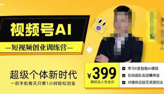 视频号AI短视频创业训练营，超级个体新时代，一部手机每天只需1小时轻松创业-一米创业记