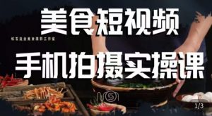 烁石·美食视频手机拍摄实操课，​美食摄影理论、手机拍摄相关设置、剪辑调色、布光原理等内容-一米创业记