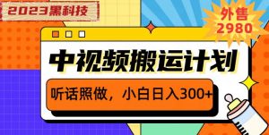 外面卖2980元2023黑科技操作中视频撸收益，听话照做小白日入300+-一米创业记