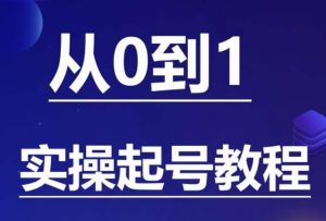 石野·小白起号实操教程，​掌握各种起号的玩法技术，了解流量的核心-一米创业记