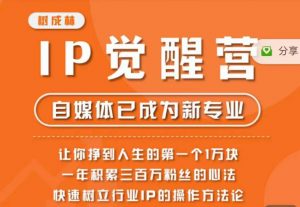 树成林·IP觉醒营，快速树立行业IP的操作方法论，让你赚到人生的第一个1万块-一米创业记