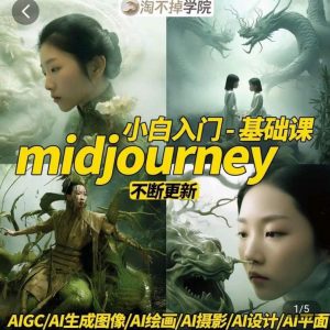 淘不掉学院·midjourney小白入门基础，​AI摄影+AI设计+AI绘画-AIGC作图-一米创业记