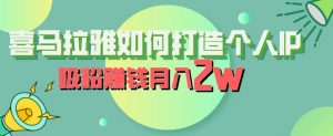 喜马拉雅如何打造个人IP，吸粉赚钱月入2W【揭秘】-一米创业记