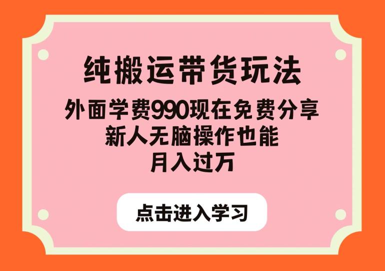 纯搬运带货玩法，外面学费990现在免费分享，新人无脑操作也能月入过万【揭秘】-一米创业记