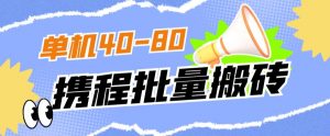 外面收费698的携程撸包秒到项目，单机40-80可批量-一米创业记